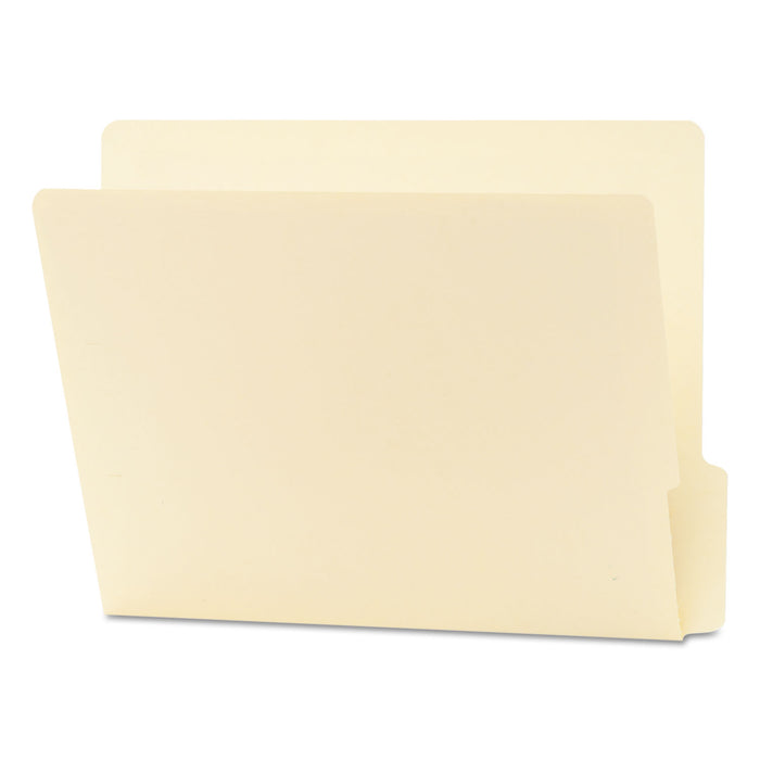 Heavyweight Manila End Tab Folders, 9" Front, 1/3-Cut Tabs, Bottom Position, Letter Size, 100/Box