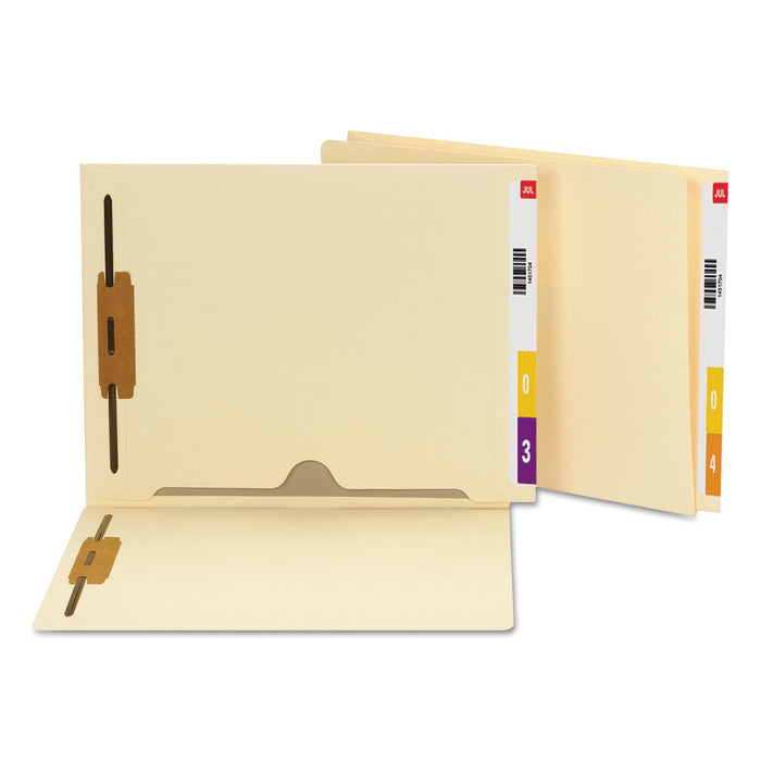 Heavyweight Manila End Tab Pocket Folders with Two Fasteners, Straight Tab, Letter Size, 50/Box