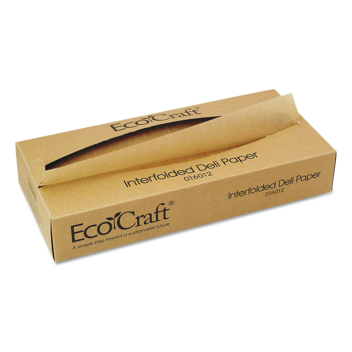 EcoCraft Interfolded Soy Wax Deli Sheets, 12 x 10 3/4, 500/Box, 12 Boxes/Carton