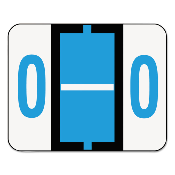 A-Z Color-Coded End Tab Filing Labels, O, 1 x 1.25, White, 500/Roll