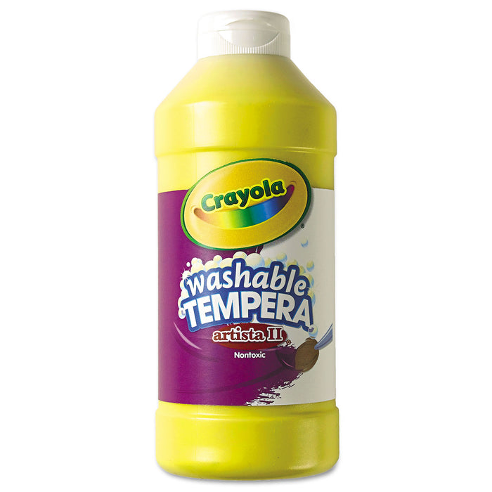 Artista II Washable Tempera Paint, Yellow, 16 oz