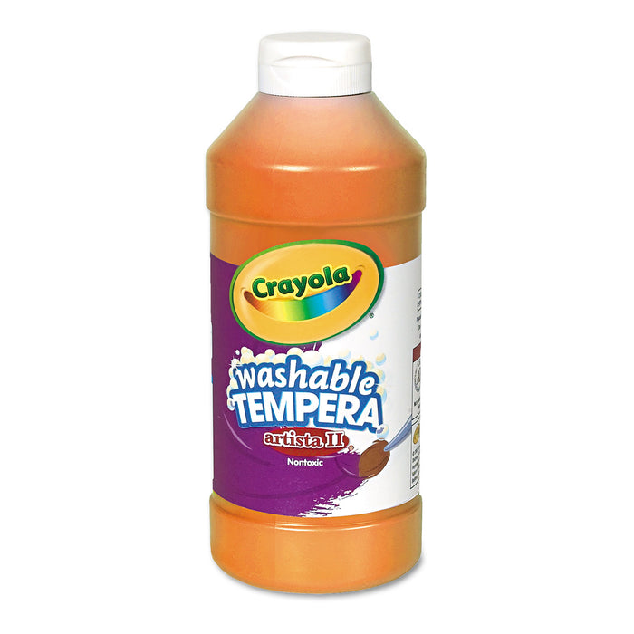 Artista II Washable Tempera Paint, Orange, 16 oz