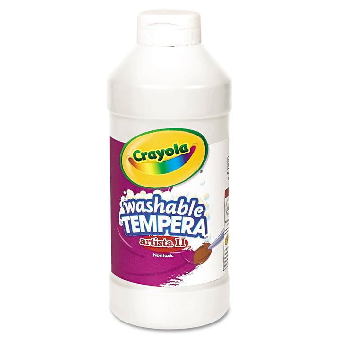 Artista II Washable Tempera Paint, White, 16 oz