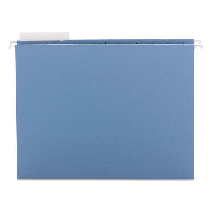 Color Hanging Folders with 1/3 Cut Tabs, Letter Size, 1/3-Cut Tab, Blue, 25/Box