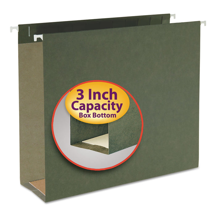 Box Bottom Hanging File Folders, Letter Size, Standard Green, 25/Box