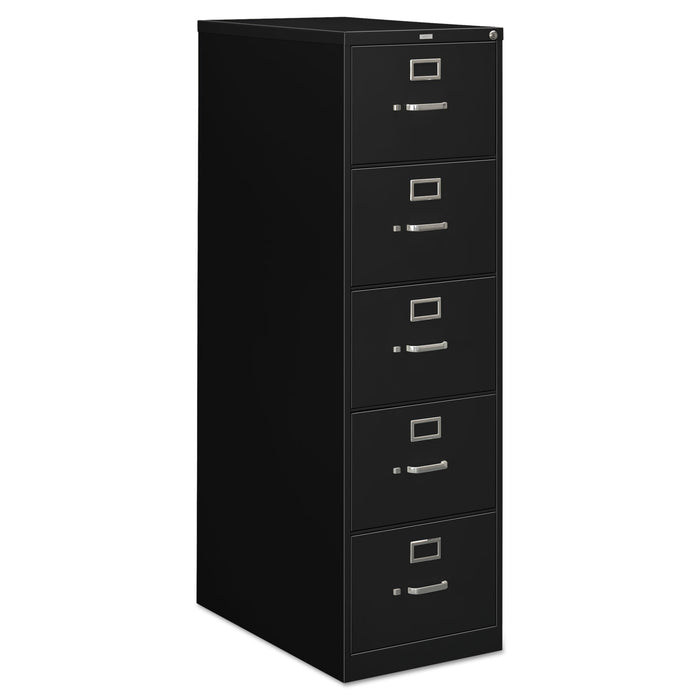 210 Series Five-Drawer Full-Suspension File, Legal, 18.25w x 28.5d x 60h, Black