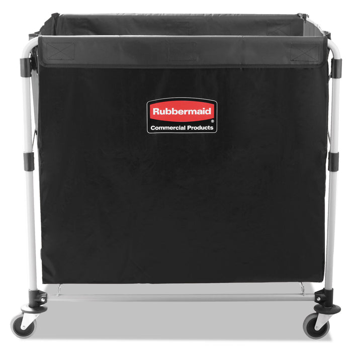 Collapsible X-Cart, Steel, Eight Bushel Cart, 24.1w x 35.7d x 34h, Black/Silver