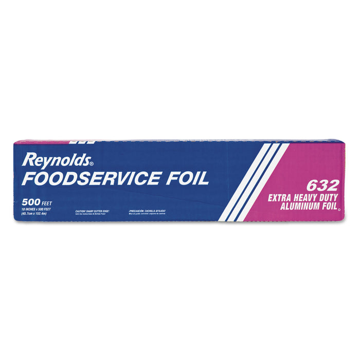Extra Heavy-Duty Aluminum Foil Roll, 18" x 500 ft, Silver