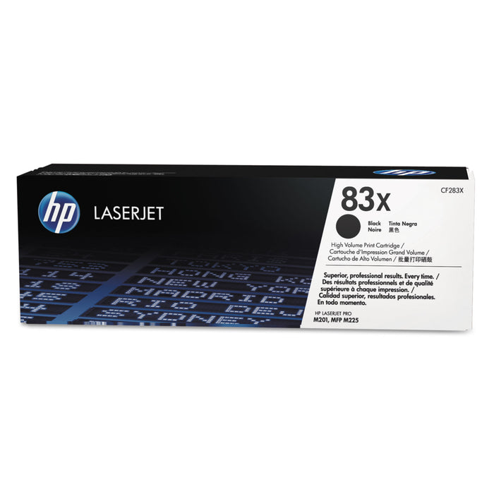 HP 83X, (CF283X) High Yield Black Original LaserJet Toner Cartridge