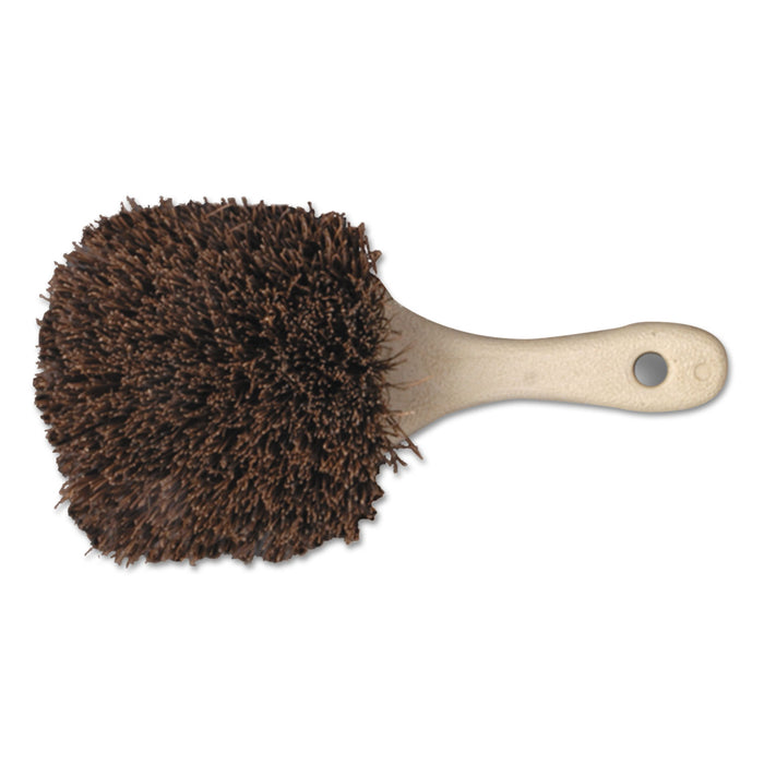 Utility Brush, Palmyra Bristle, Plastic, 8 1/2", Tan Handle