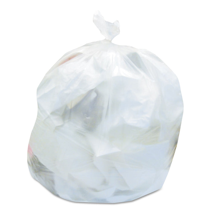 High-Density Waste Can Liners, 30 gal, 8 microns, 30" x 37", Natural, 500/Carton