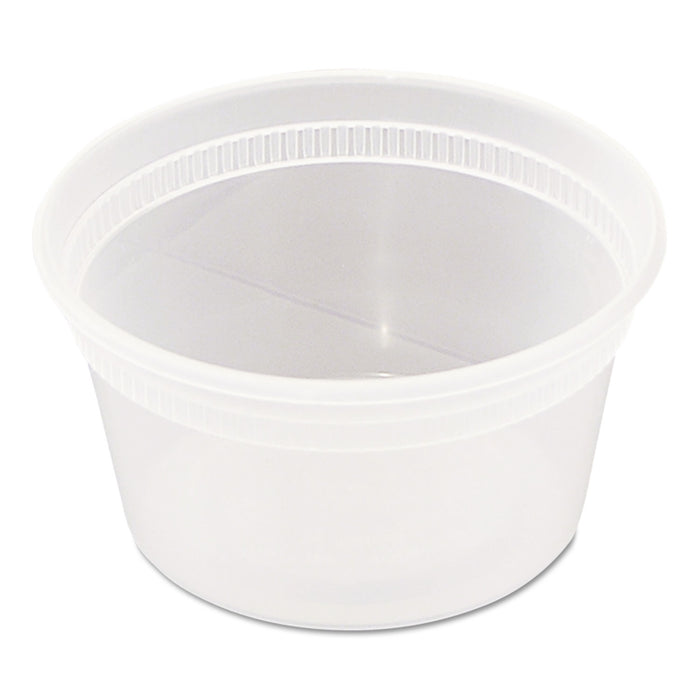 DELItainer Microwavable Combo, Clear, 12 oz, 4.55 x 2.45 x 2.45, 240/Carton