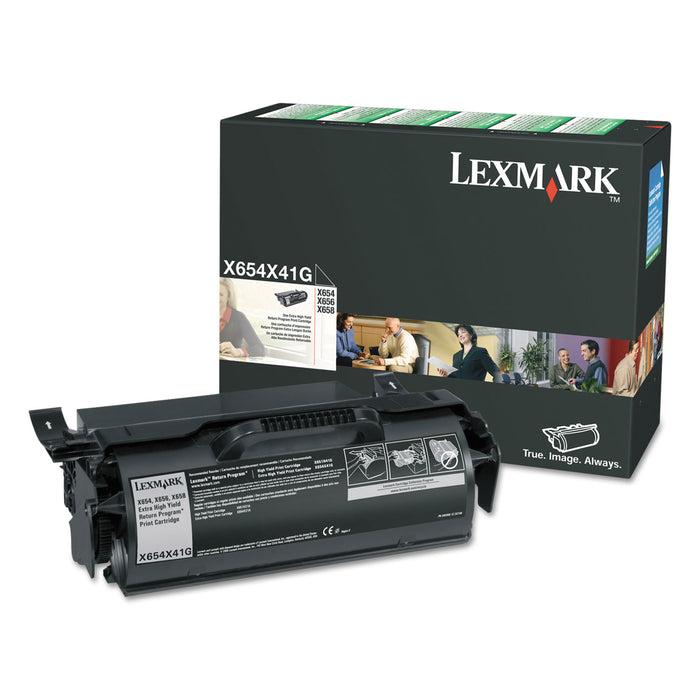 X654X41G (X65X) Return Program Extra High-Yield Toner, 36000 Page-Yield, Black