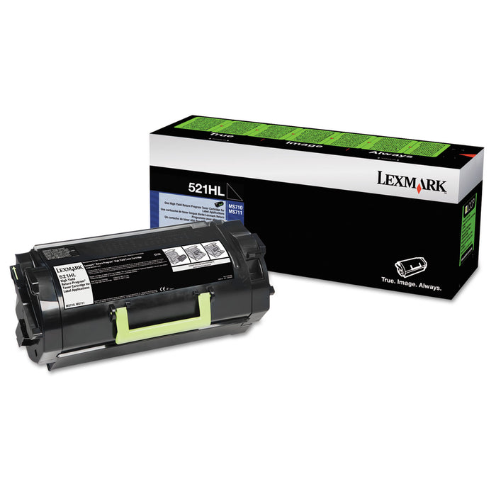 52D1H0L Return Program High-Yield Toner, 25000 Page-Yield, Black