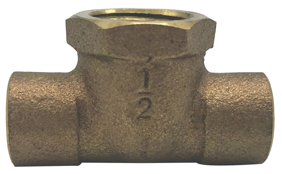 1/2"C X 1/2"C X 1/2" FIP Cast Brass Adapter Tee