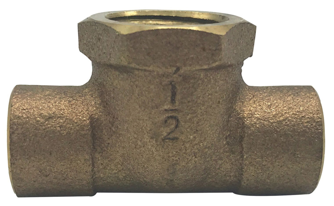 3/4"C X 3/4"C X 3/4" FIP Cast Brass Adapter Tee