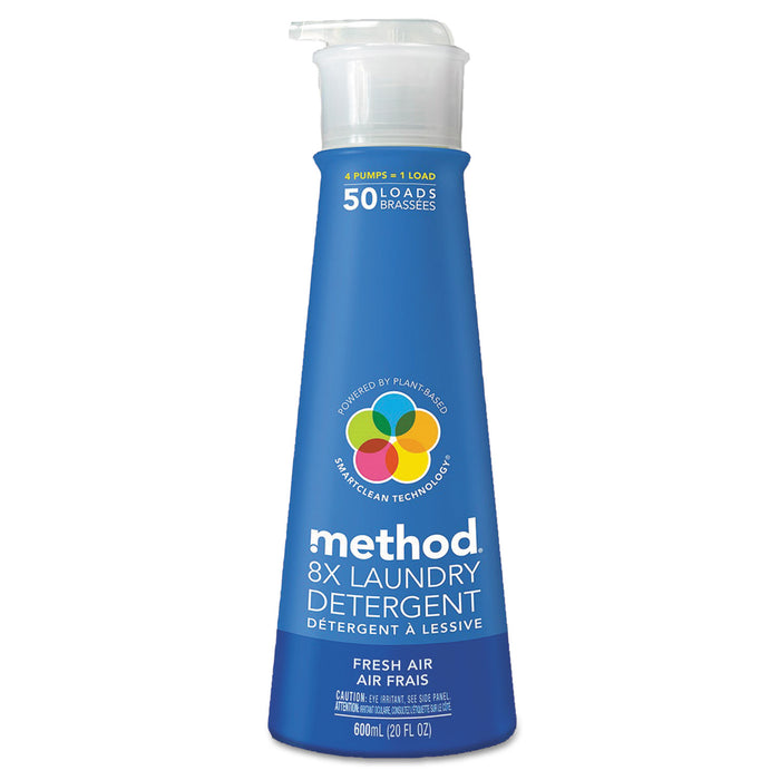 8X Laundry Detergent, Fresh Air, 20 oz Bottle