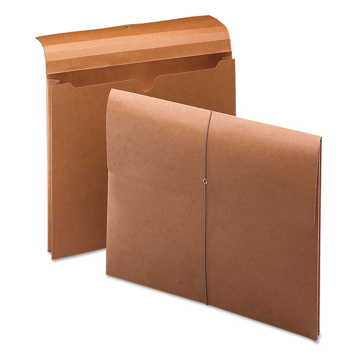 Expanding Wallet w/ Elastic Cord, 2" Expansion, 1 Section, Letter Size, Redrope