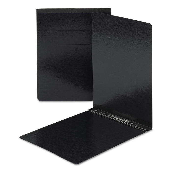 End Opening Pressboard Report Cover, Prong Fastener, Letter, Black