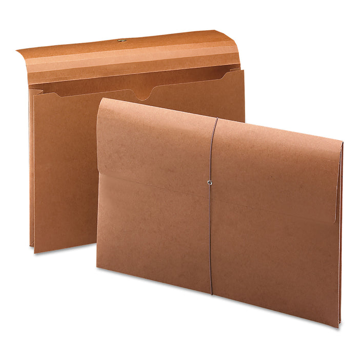 Expanding Wallet w/ Elastic Cord, 2" Expansion, 1 Section, Legal Size, Redrope