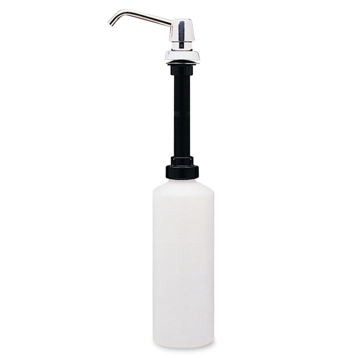Contura Lavatory-Mounted Soap Dispenser, 34 oz, 3.31" x 4" x 17.63", Chrome/Stainless Steel