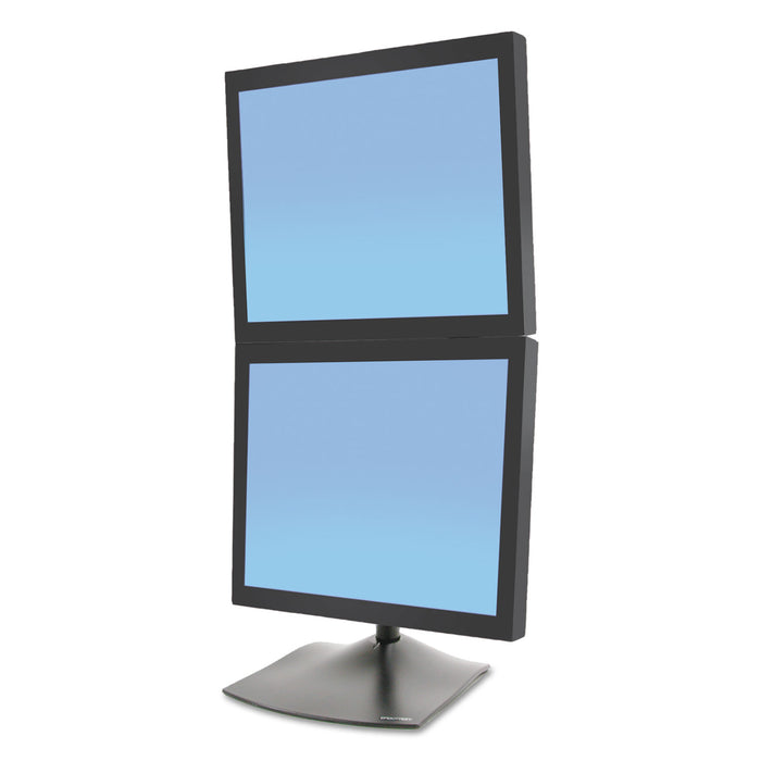 DS100 Vertical Dual-Monitor Desk Stand, 12w x 12.38d x 28.25h, Black