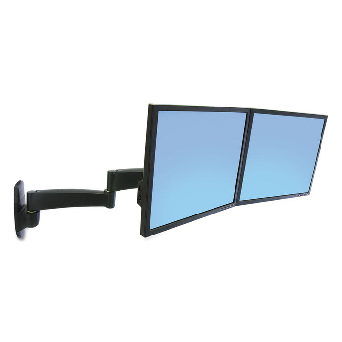 200 Series Dual Monitor Arm, 3w x 5.75 to 23d x 11.88h, Black