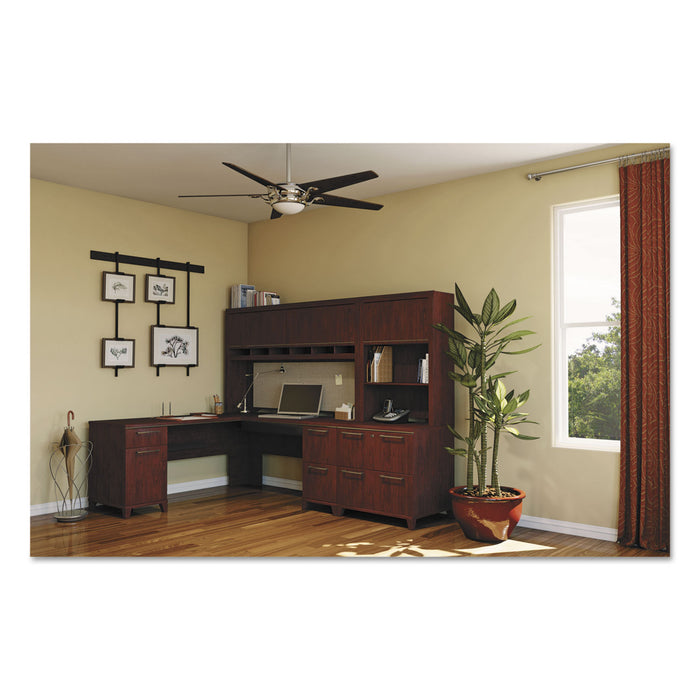 Enterprise Collection 72w x 72d L-Desk Surface Only, 70.13w x 70.13d x 29.75h, Mocha Cherry, Box 2 of 2