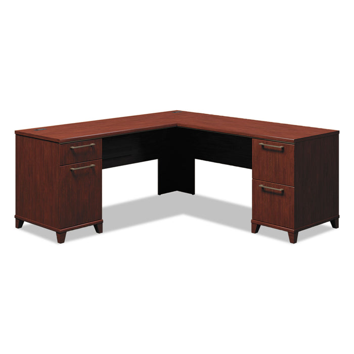 Enterprise Collection 72w x 72d L-Desk Pedestal Only, 70.13w x 70.13d x 29.75h, Harvest Cherry, Box 1 of 2