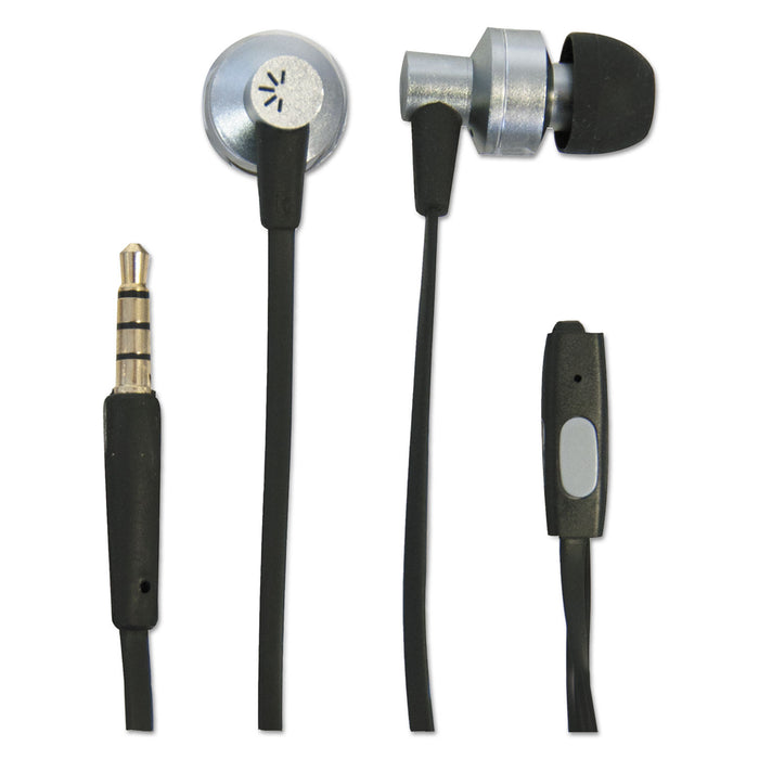 400 Series Earbuds, 4 ft Cord, Black/Red