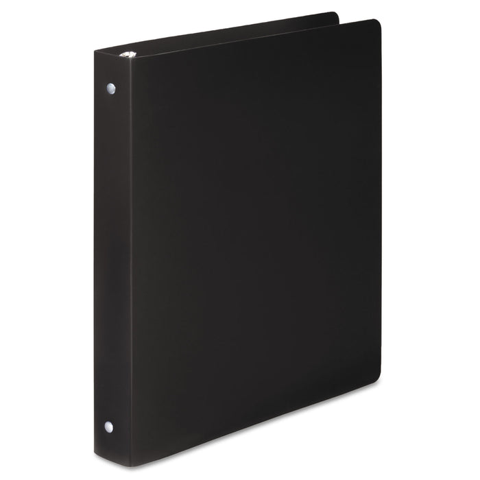 ACCOHIDE Poly Round Ring Binder, 3 Rings, 1" Capacity, 11 x 8.5, Black
