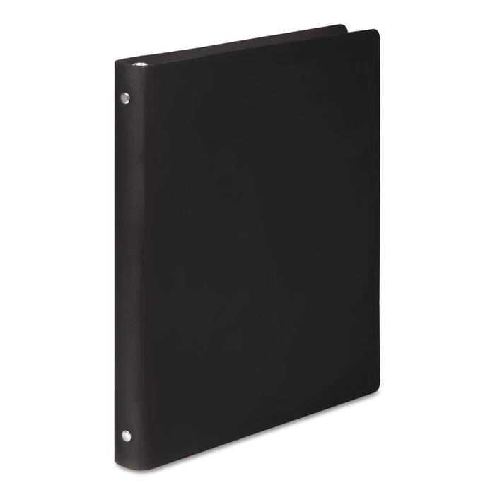 ACCOHIDE Poly Round Ring Binder, 3 Rings, 0.5" Capacity, 11 x 8.5, Black