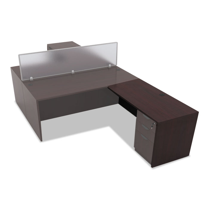 Alera Valencia Series Reversible Return/Bridge Shell, 47 1/4w x 23 5/8d x 29 1/2h, Mahogany