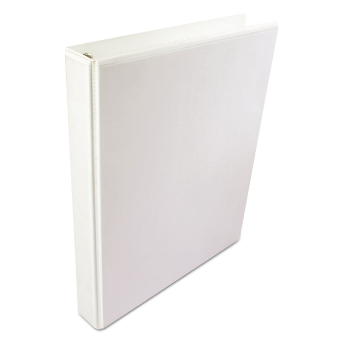 A4 International Round Ring View Binder, 4 Rings, 3" Capacity, 11.63 x 8.13, White