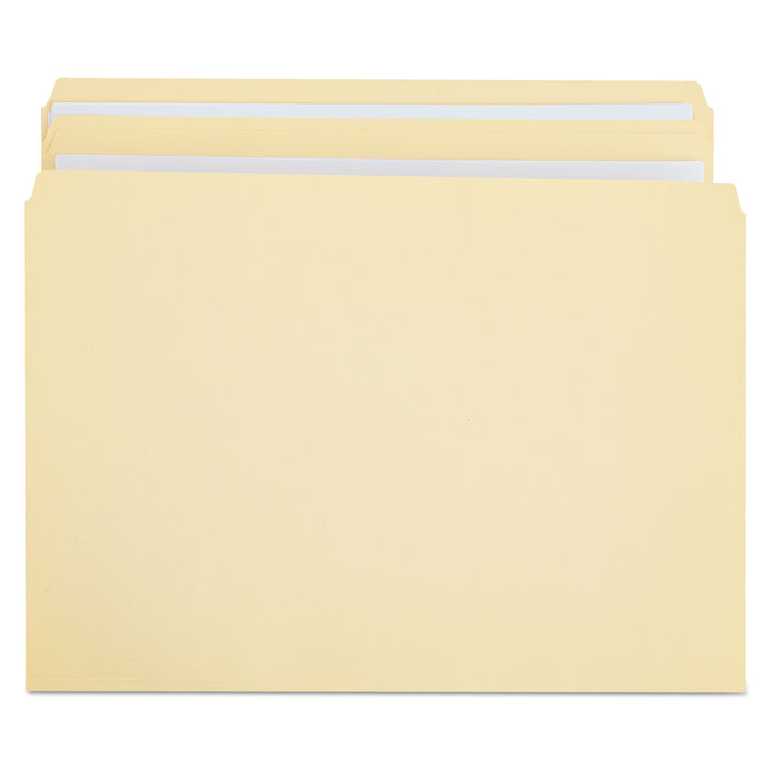 Double-Ply Top Tab Manila File Folders, Straight Tab, Letter Size, 100/Box