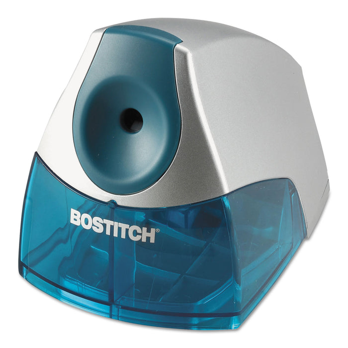 Personal Electric Pencil Sharpener, AC-Powered, 4.25" x 8.4" x 4", Blue