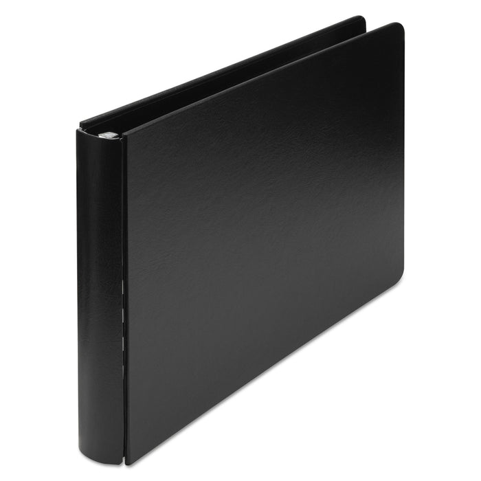 Casebound Round Ring Binder, 3 Rings, 2" Capacity, 11 x 17, Black