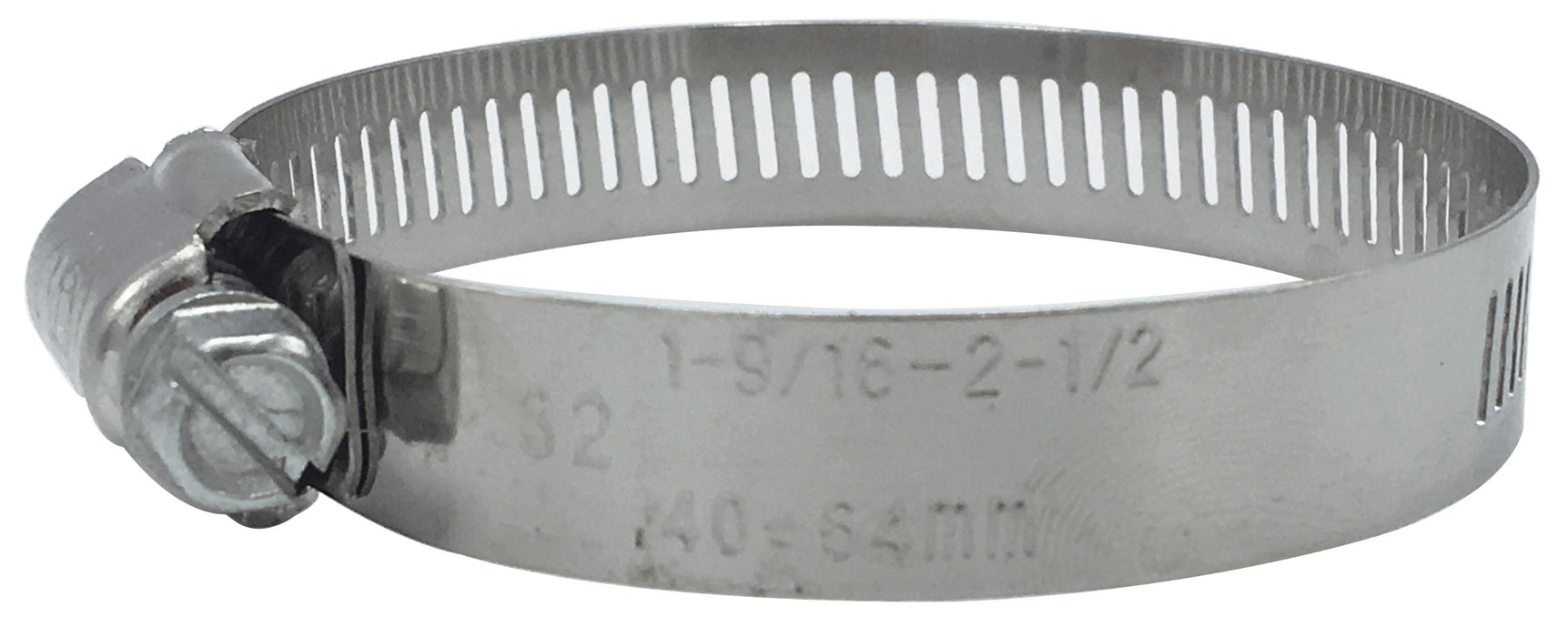 #20 1 1/4" Stainless Hose Clamp With Carbon Screw