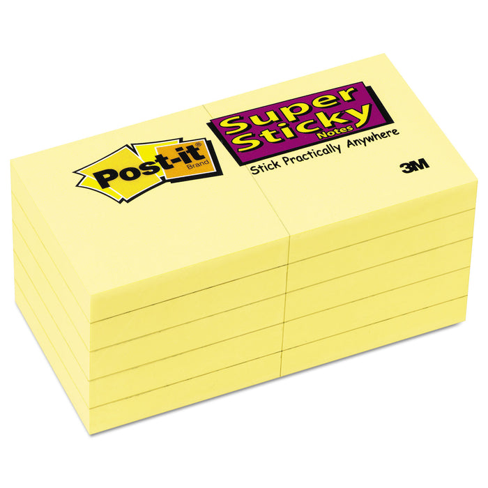 Canary Yellow Note Pads, 1 7/8 x 1 7/8, 90-Sheet, 10/Pack