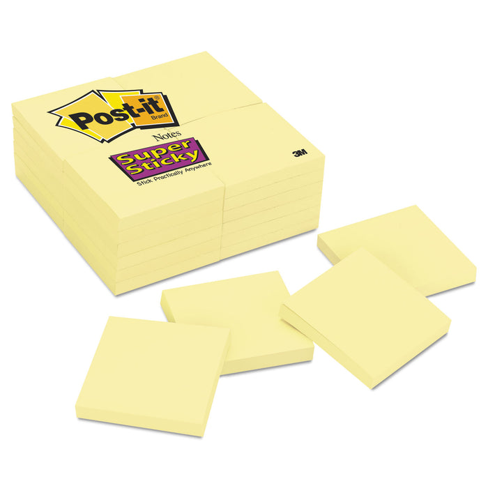Canary Yellow Note Pads, 3 x 3, 90-Sheet, 24/Pack