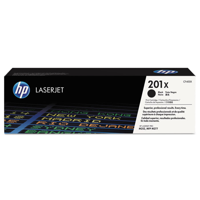 HP 201X, (CF400X) High Yield Black Original LaserJet Toner Cartridge