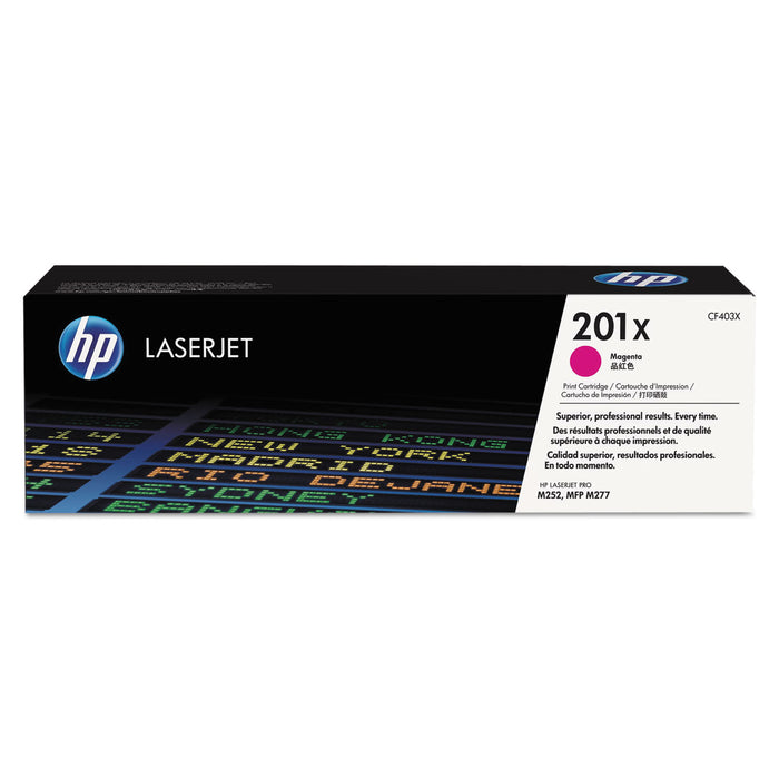 HP 201X, (CF403X) High Yield Magenta Original LaserJet Toner Cartridge