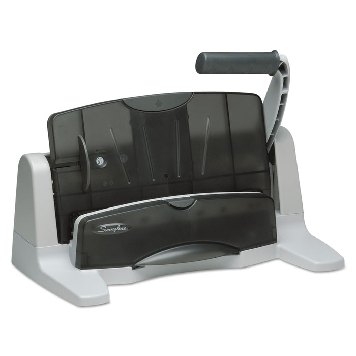 40-Sheet LightTouch Two-to-Seven-Hole Punch, 9/32" Holes, Black/Gray