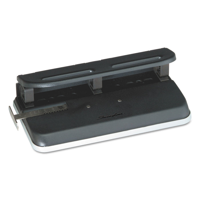 24-Sheet Easy Touch Two-to-Seven-Hole Precision-Pin Punch, 9/32" Holes, Black