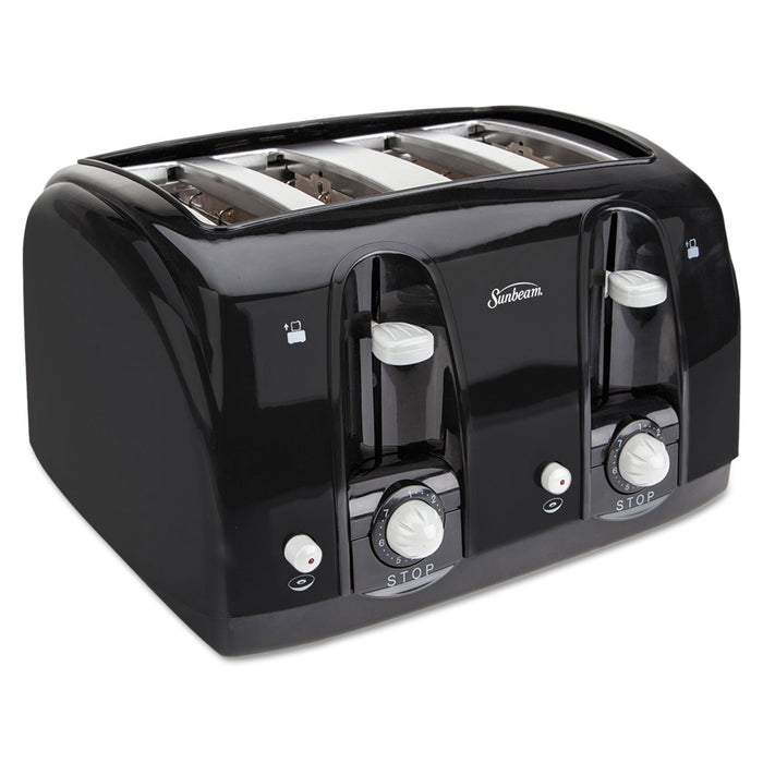 Extra Wide Slot Toaster, 4-Slice, 11 3/4 x 13 3/8 x 8 1/4, Black