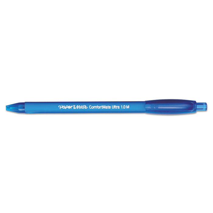 ComfortMate Ultra Retractable Ballpoint Pen, 1mm, Blue Ink/Barrel, Dozen