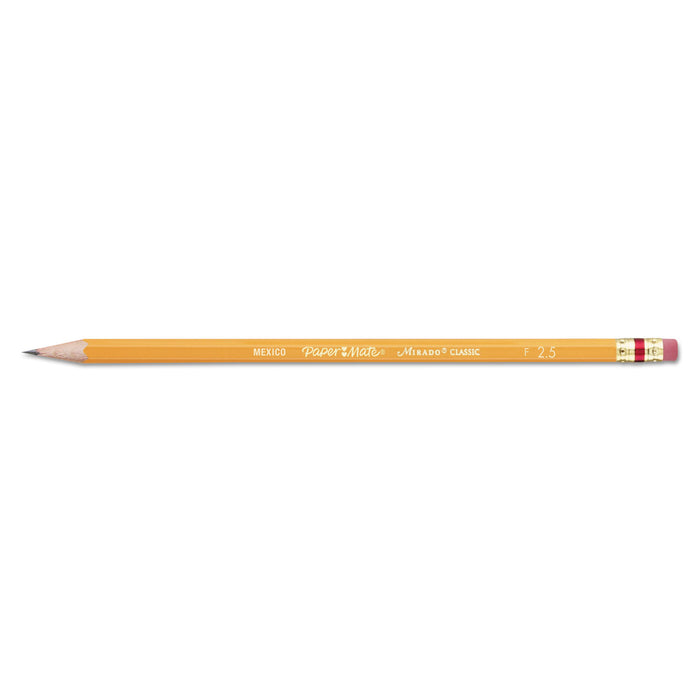 Mirado Pencil, F (#2.5), Black Lead, Yellow Barrel, Dozen