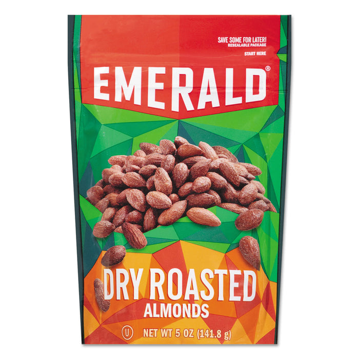 Dry Roasted Almonds, 5 oz Pack, 6/Carton