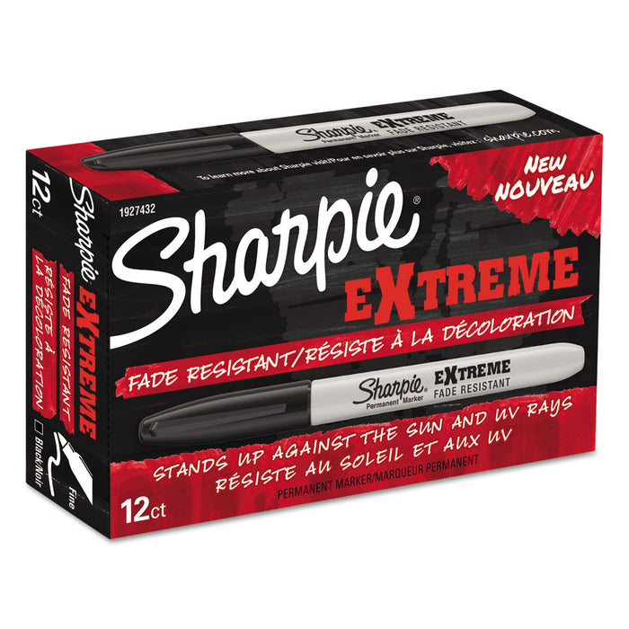 Extreme Marker, Fine Bullet Tip, Black, Dozen