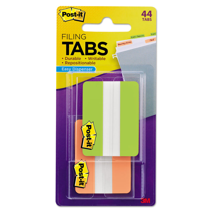 2" and 3" Tabs, 1/5-Cut Tabs, Assorted Colors, 2" Wide, 44/Pack